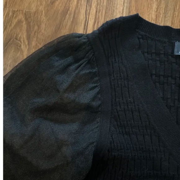 Anthropologie Maeve Sweater with Mesh Sleeves - Picture 3 of 5